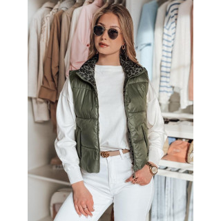 Kifordítható női mellény zöld színben TY4824