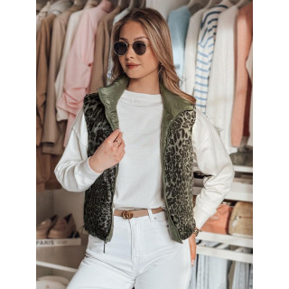 Kifordítható női mellény zöld színben TY4824