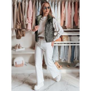 Kifordítható női mellény zöld színben TY4824