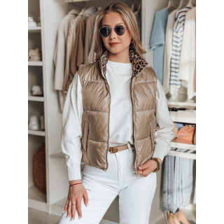 Barna női megfordítható mellény TY4825