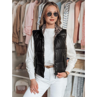 Fekete női megfordítható mellény TY4822