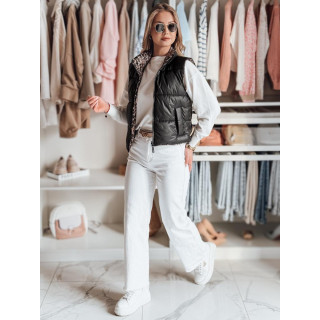 Fekete női megfordítható mellény TY4822