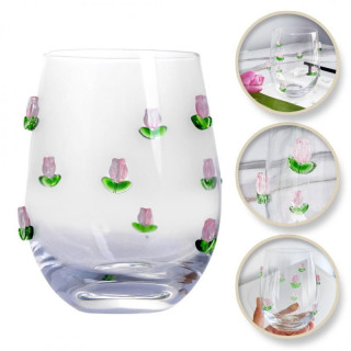 Tulipános üvegpohár - 500 ml