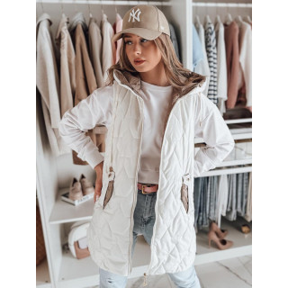 Női fehér steppelt mellény TY4805