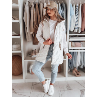 Női fehér steppelt mellény TY4805