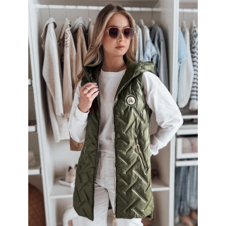 Női zöld steppelt mellény TY4827