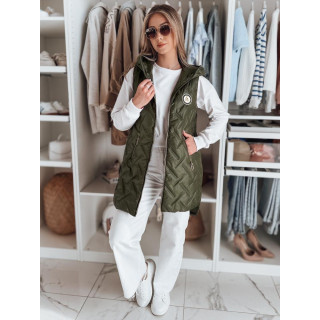 Női zöld steppelt mellény TY4827