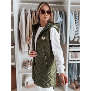 Női zöld steppelt mellény TY4827