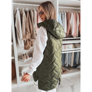 Női zöld steppelt mellény TY4827