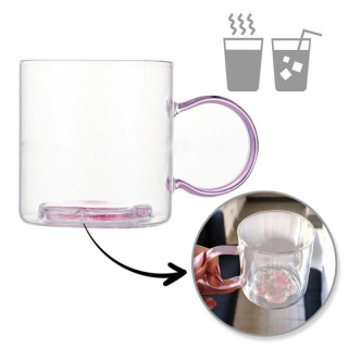 Termosz bögre csillogó virággal - 250 ml