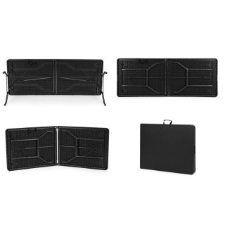 Catering fekete asztal 180 cm