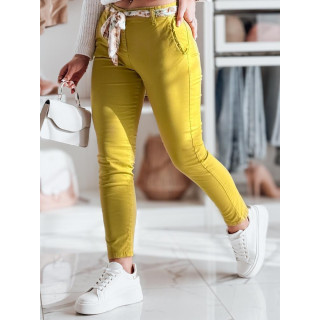 Női szövet nadrág UY2533 mustár színben