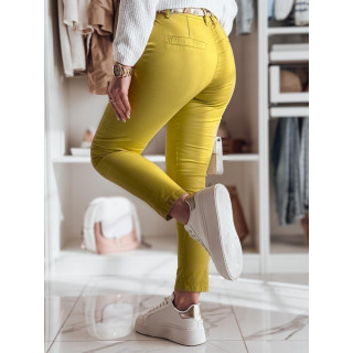 Női szövet nadrág UY2533 mustár színben