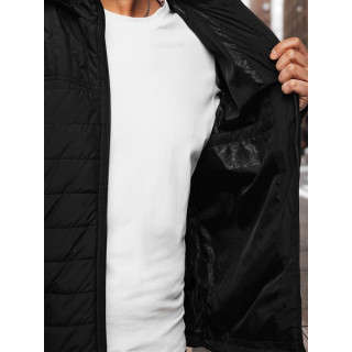 Férfi fekete steppelt kabát TX4998