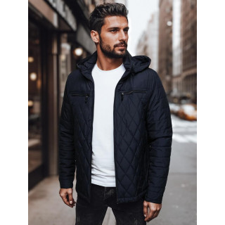 Férfi sötétkék steppelt kabát TX4988