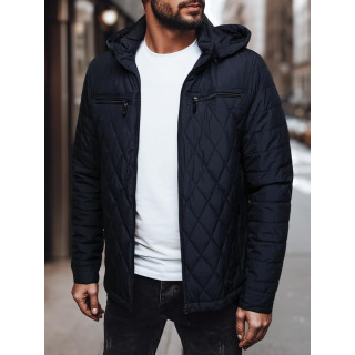 Férfi sötétkék steppelt kabát TX4988