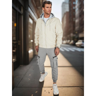 Férfi fehér bomber dzseki TX5020