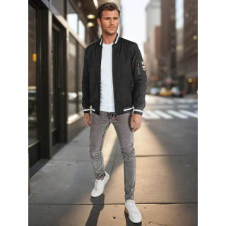 Fekete férfi bomber kabát tavaszi TX5013-hoz