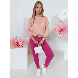 Női rózsaszín pulóver 3/4 ujjal MY2431