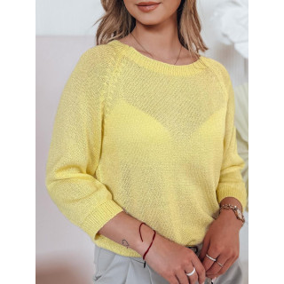 Női sárga pulóver 3/4 ujjal MY2435
