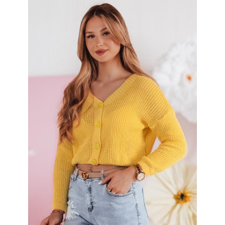 Sárga, gombolható női pulóver MY2462