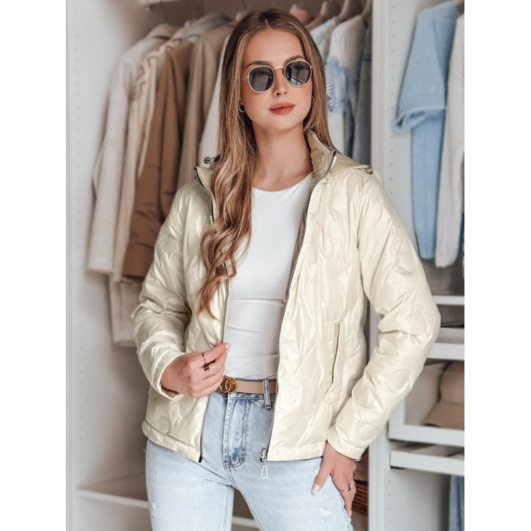 Fehér kifordítható női kabát TY4862