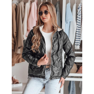 Kifordítható női kabát, fekete TY4861 színű