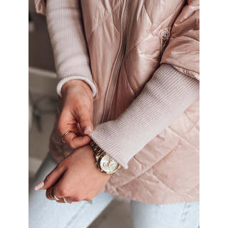 Rózsaszín női nagyméretű kabát TY4854