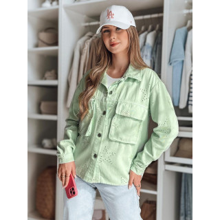 Női menta kabát csillagokkal TY4843