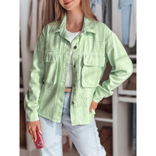 Női menta kabát csillagokkal TY4843