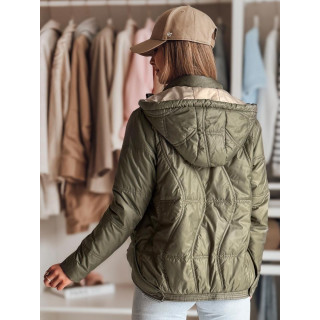 Női zöld steppelt kabát TY4852