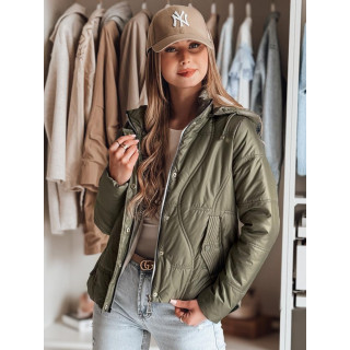 Női zöld steppelt kabát TY4852