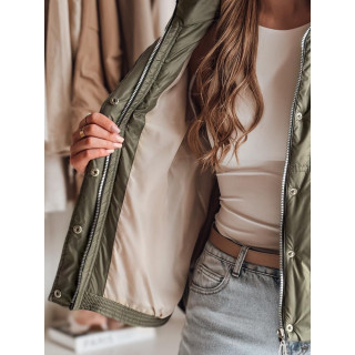 Női zöld steppelt kabát TY4852