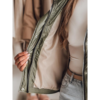 Tavaszi női kabát zöld színben TY4857