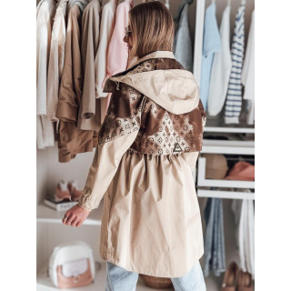 Női bézs parka tavaszra TY4876