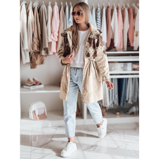 Női bézs parka tavaszra TY4876