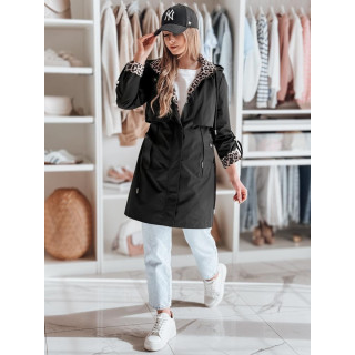 Fekete női parka tavaszra TY4871