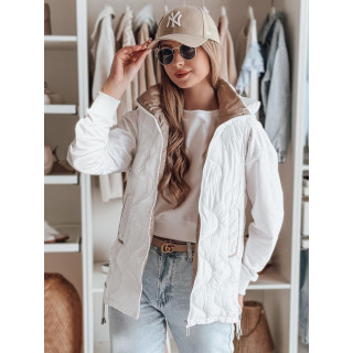 Fehér női steppelt mellény TY4880