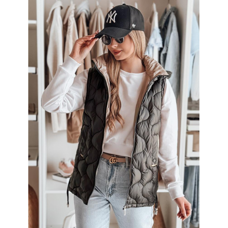 Női steppelt mellény fekete TY4881 színben