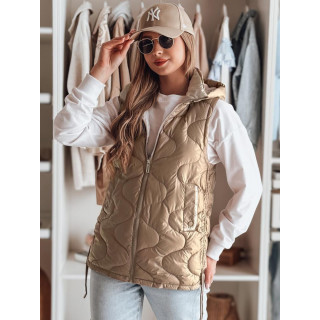 Barna női steppelt mellény TY4878