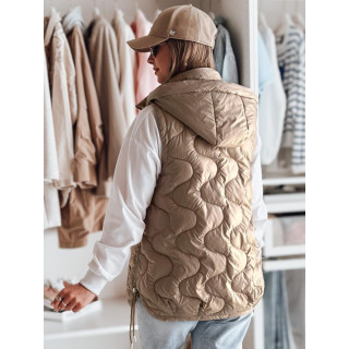 Barna női steppelt mellény TY4878