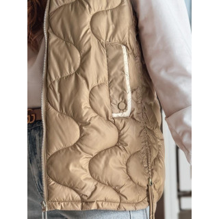 Barna női steppelt mellény TY4878