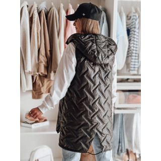 Női fekete steppelt mellény TY4883