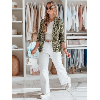 Női zöld mintás kabát PY0129