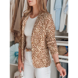 Bézs mintás női kabát PY0127