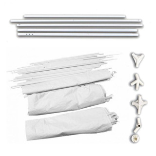 Fehér kereskedelmi kerti pavilon 3x6m