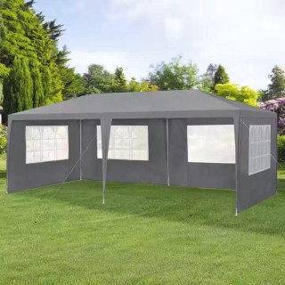 Szürke kereskedelmi kerti pavilon 3x6m