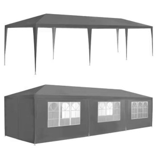 Kereskedelmi szürke kerti pavilon 3x9m