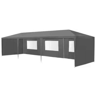 Kereskedelmi szürke kerti pavilon 3x9m