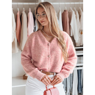 Rózsaszín női gombos pulóver MY2471